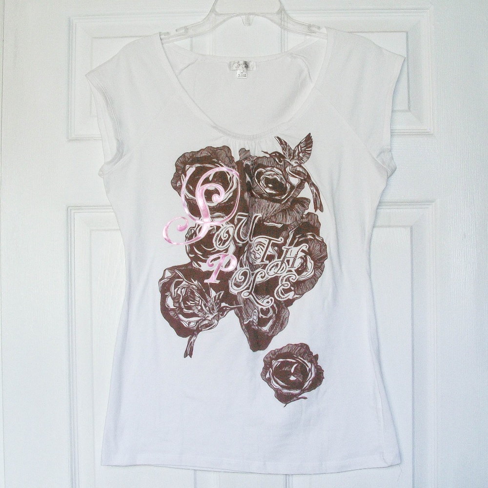 South Pole Women's Rose Graphic Tee Size: XL